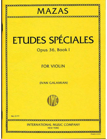 Mazas - Etudes Speciales Op.36/1 - Violon