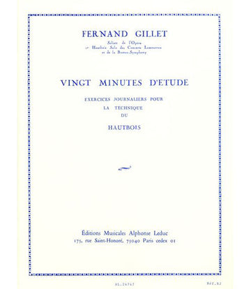 GILLET FERDINAND - 20 MINUTES D'ETUDE - HAUTBOIS