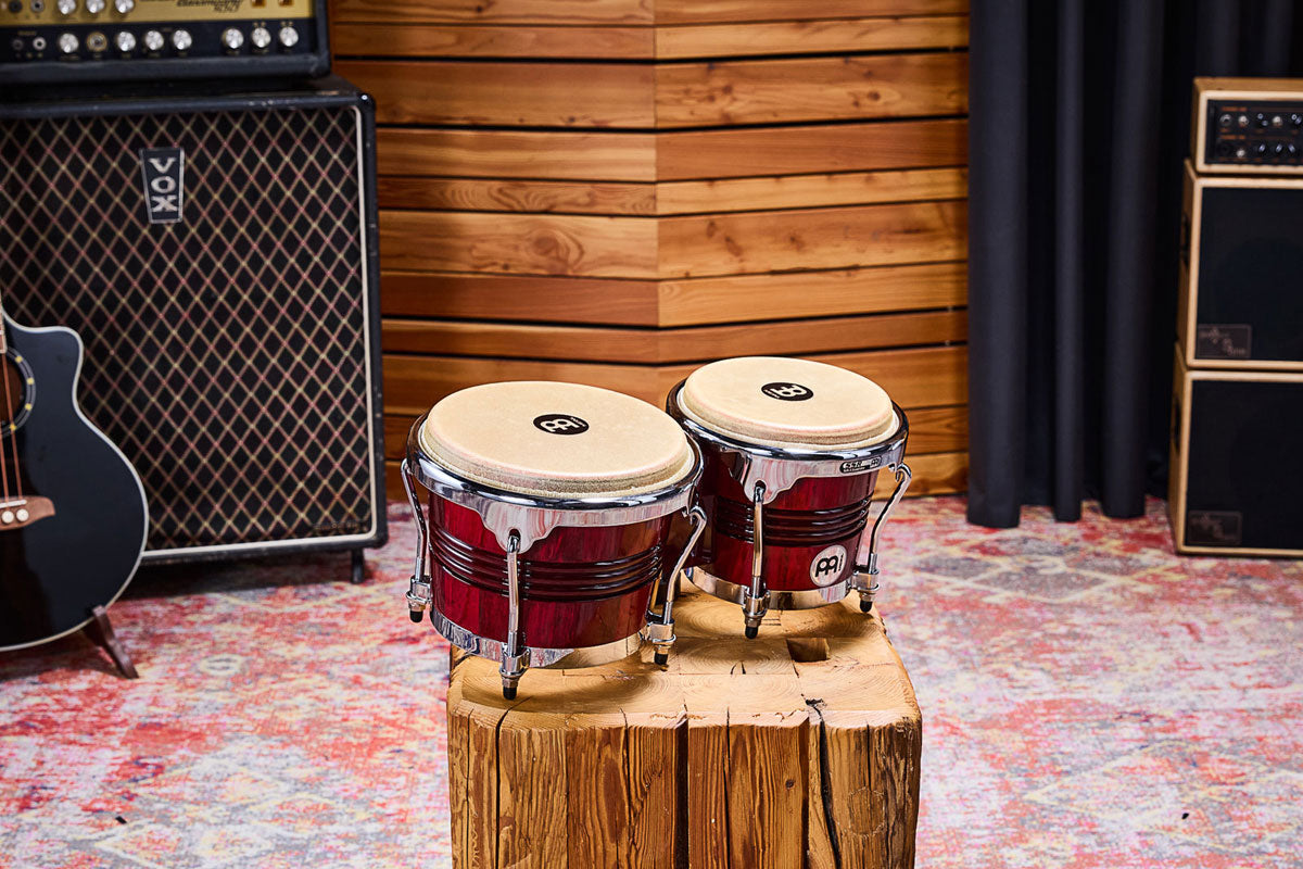WB200WRP-CH - Marathon Exclusive Serie Bongo 6 3/4" Macho & 8" Hembra - Wine Red