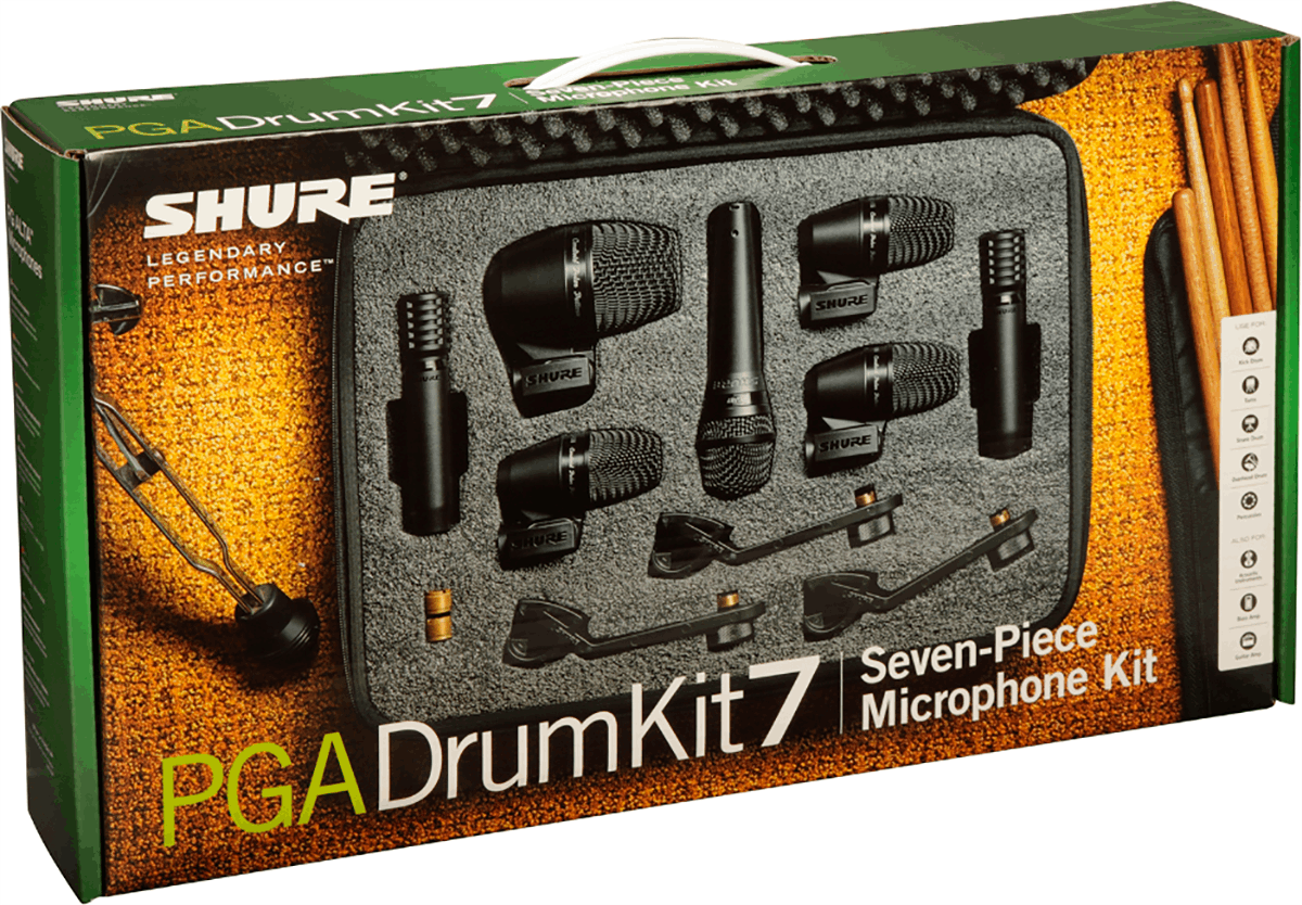 PGADRUMKIT7-mallette 7 Micros Batterie