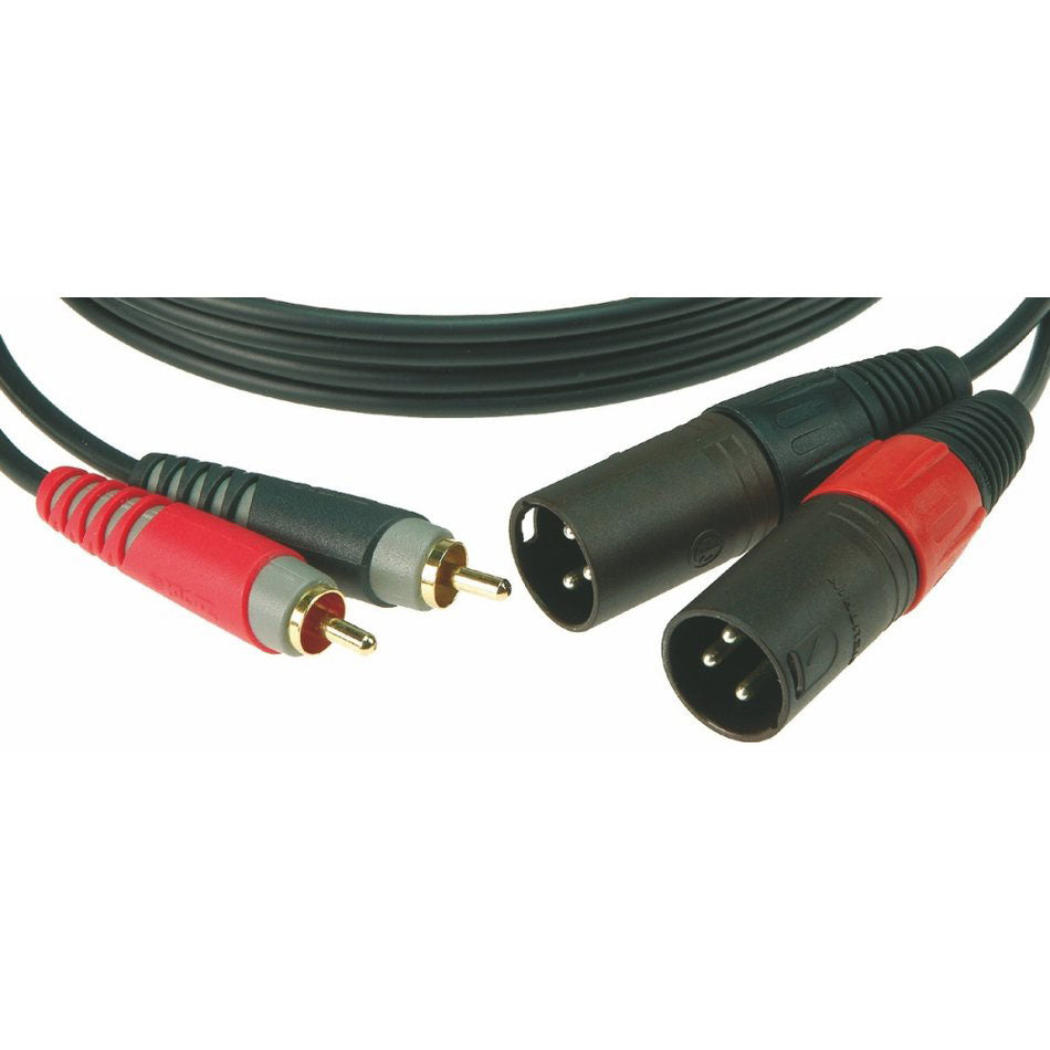 DOUBLE RCA - XLR 3 MALE 3 M