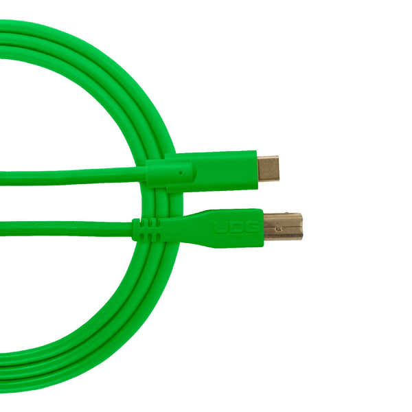 UDG U 96001 GR - Câble USB 2.0 C-B Vert Droit 1.5m