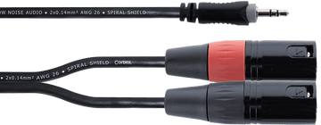 Câble Y Bretelle Mini-jack Stéréo / 2 XLR Mâle 1,5 M