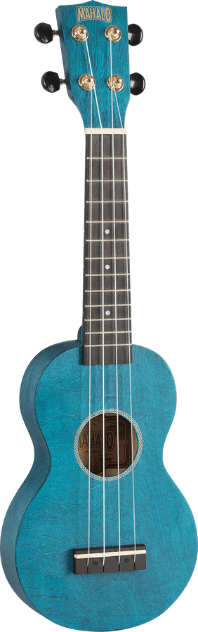 Ukulélé Soprano Slim Bleu Satin + Housse