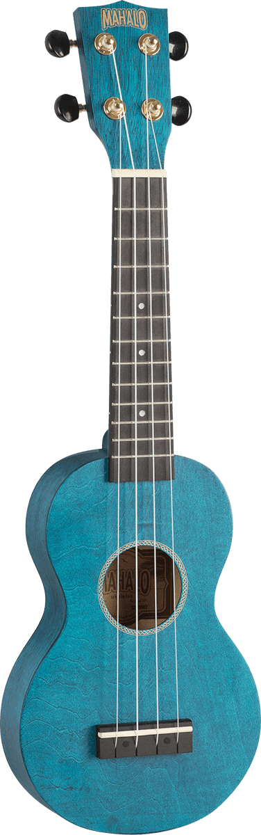 Ukulélé Soprano Slim Bleu Satin + Housse