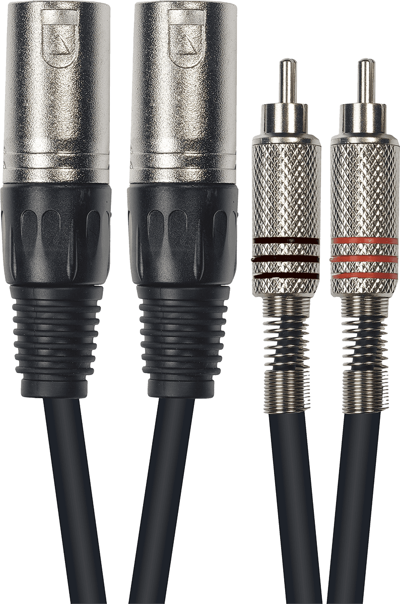 Yellow Cable Cordon 2 XLR 2 RCA 3 M