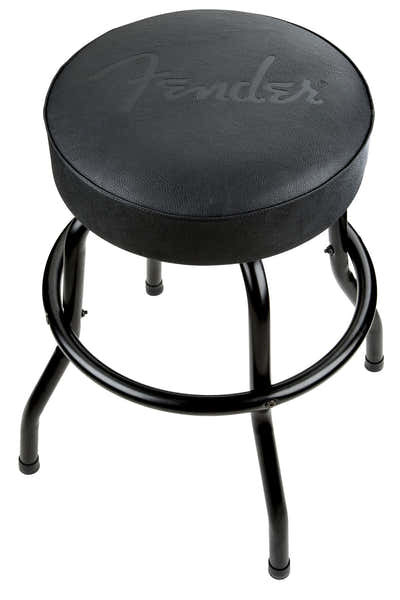 Fender Embossed Black Logo Barstool Black-Black 24"