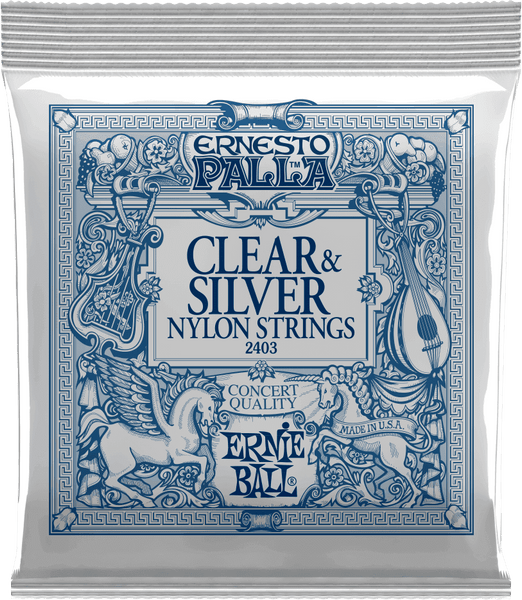 Ernie Ball 2403 Clear & Silver Nylon Strings 28-42
