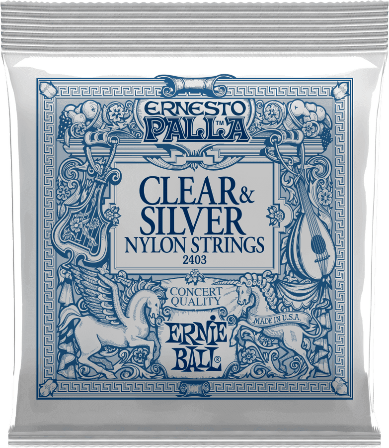 2403 Clear & Silver Nylon Strings 28-42