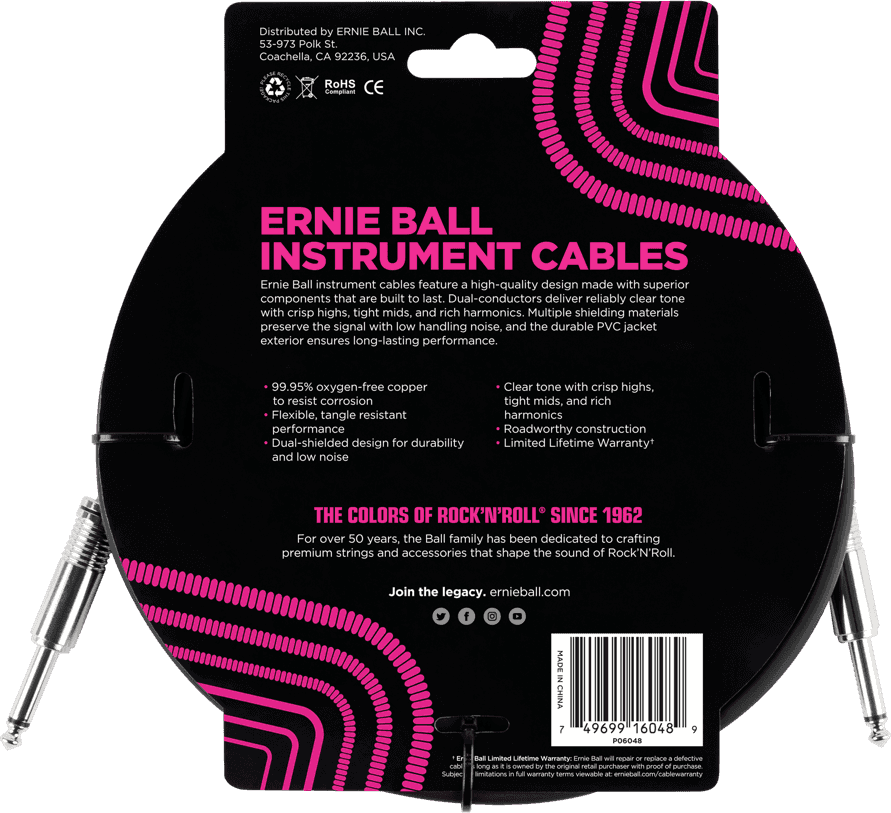 Cables Instrument Classic Jack/jack 3M Noir