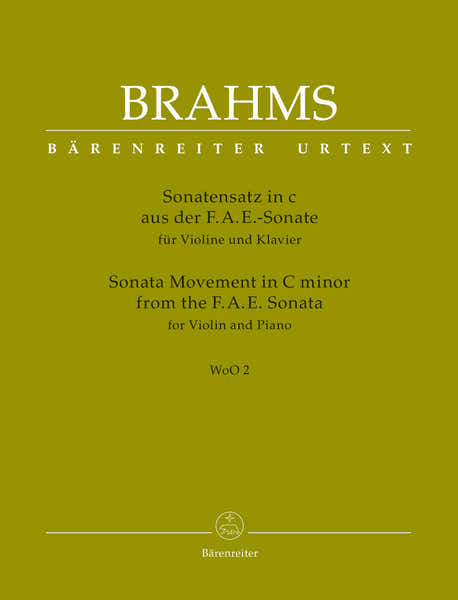 Brahms J. - Sonata Movement In C Minor From The F.a.e. Sonata - Woo 2 - Violon & Piano