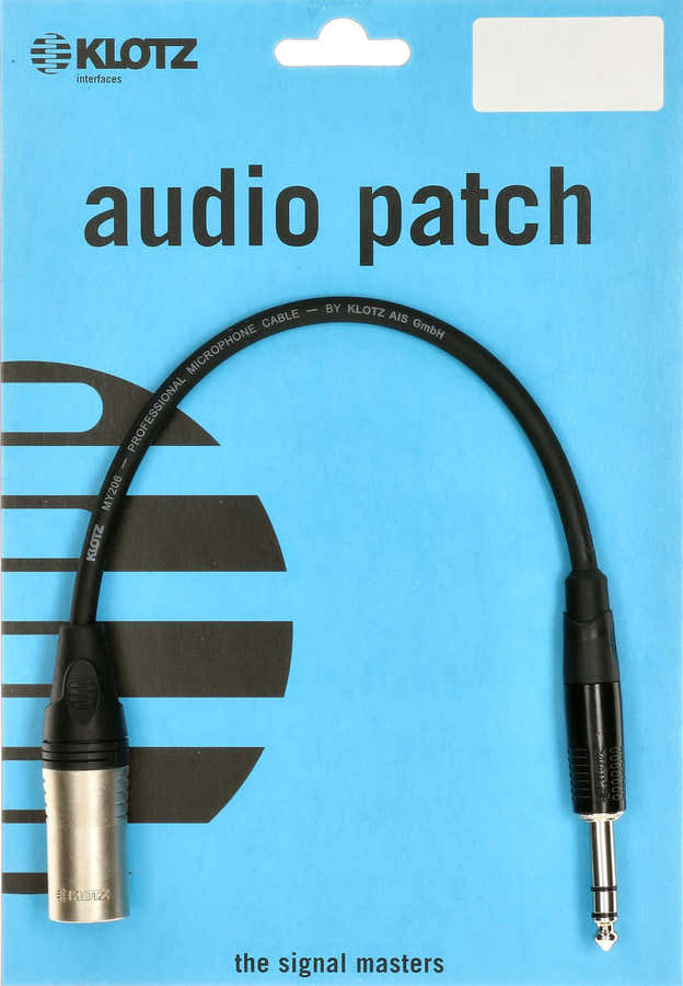 M1 Mic Cable Noir 1M XLR 3 Male - Jack 3P Klotz