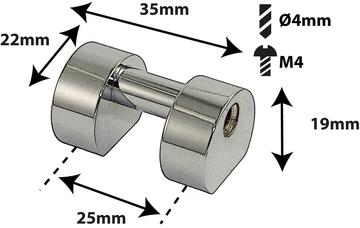 TL3D25 - Coquille Tube - 25mm - Double Tirant (X1)