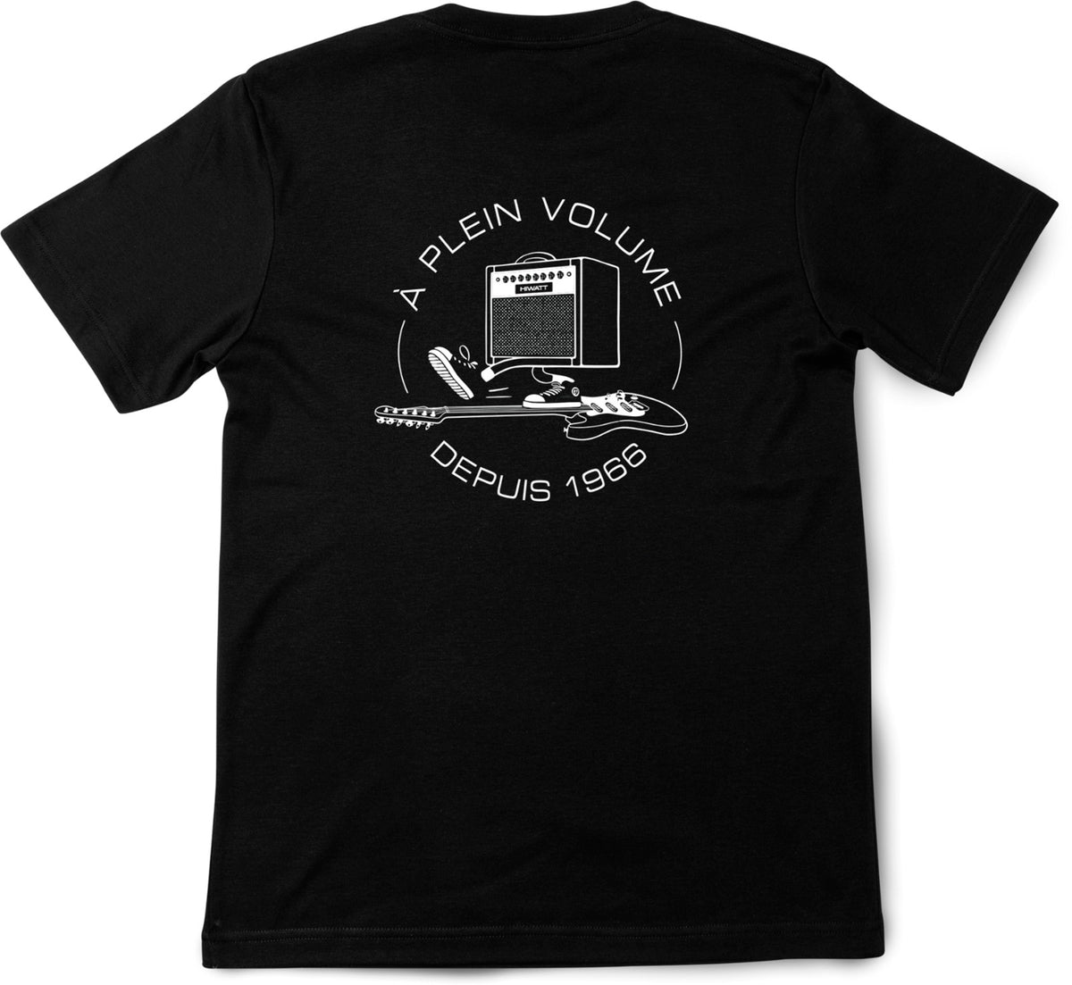 T-shirt Noir Logo Ride Blanc S
