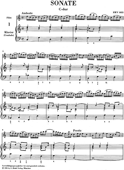 J.S. - Flute Sonatas Volume Ii (3 Sonatas Ascribed To J. S. - With Violoncello P)