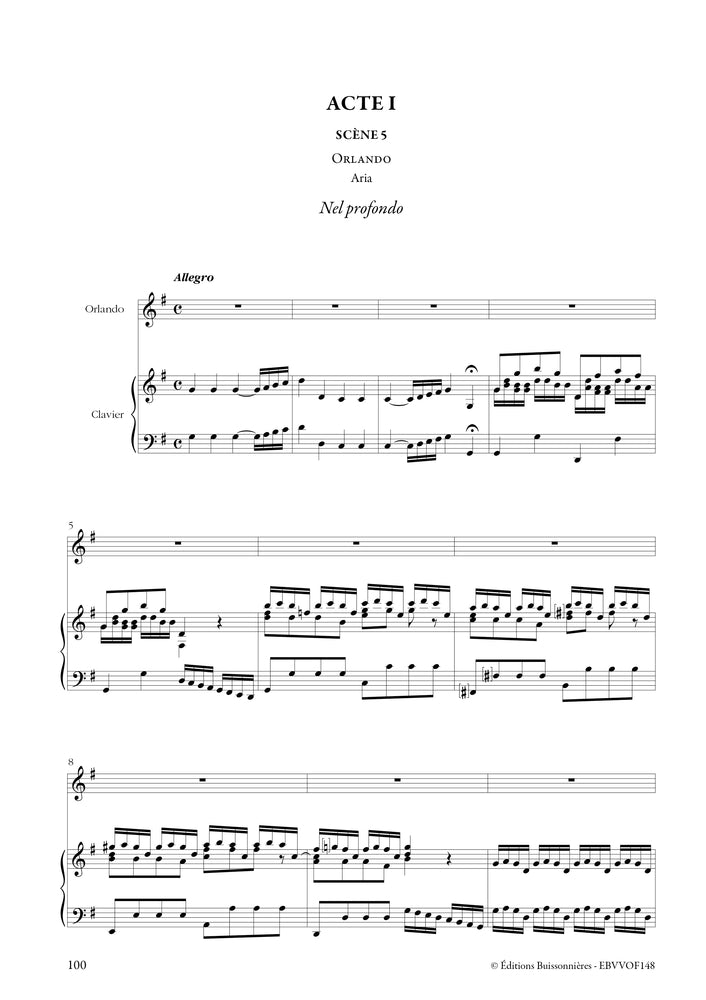 Vivaldi A. - Orlando Furioso - Chant-piano