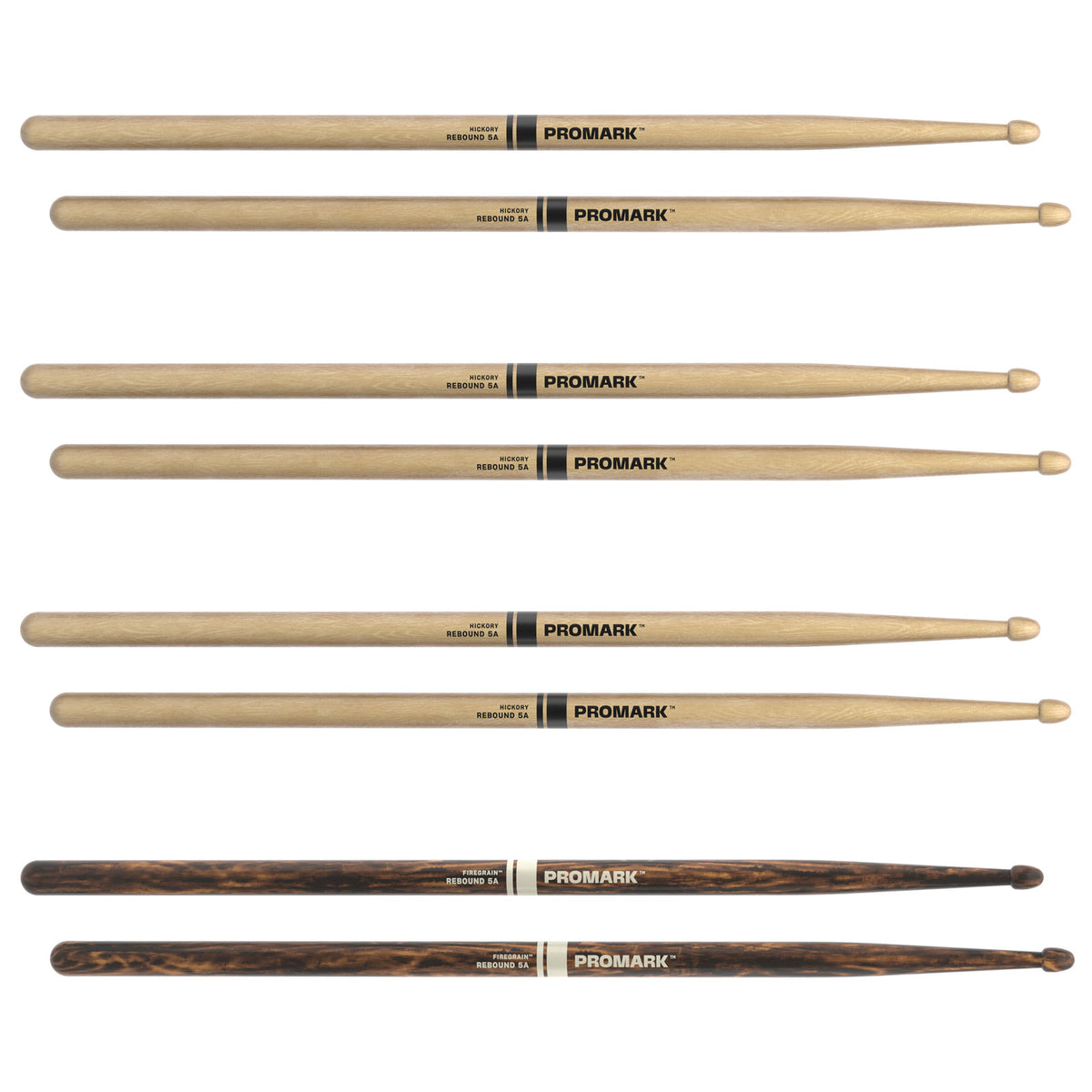 RBH565AW-4pfg Rebound 5A Hickory Olive Acorn 4 Paires + 1 Firegrain