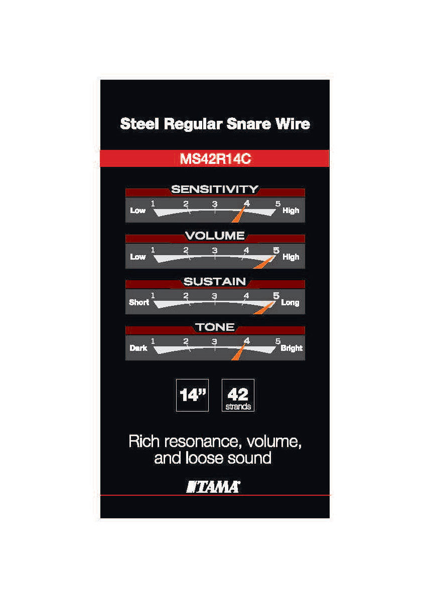 Snappy Snare Regular HI-carbon Steel 42 Brins 14