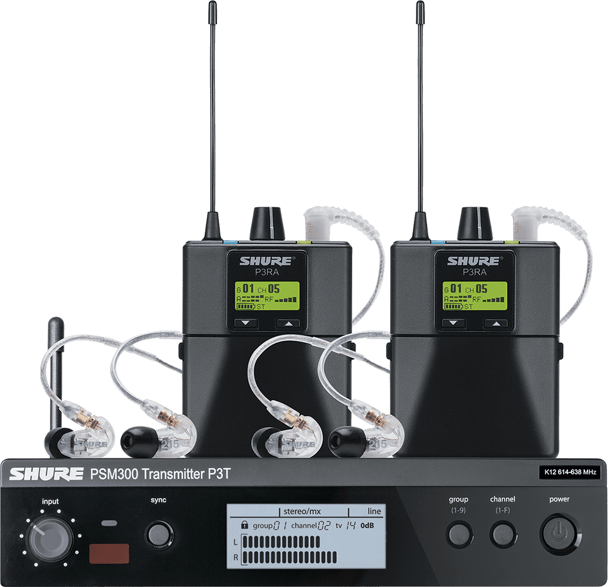 Shure P3Tera215Twp-H20-Twinpack Psm300 Pro Bande H20