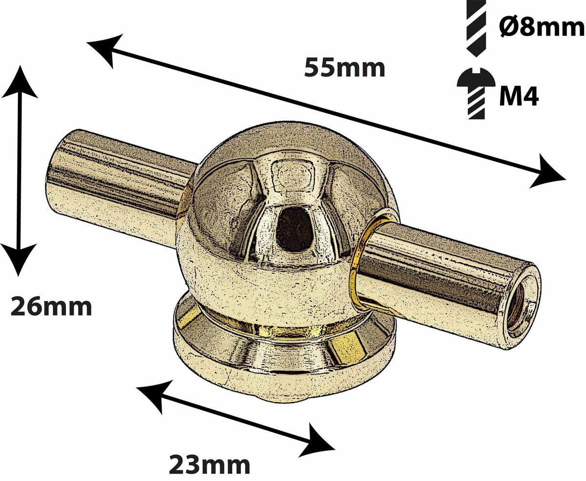 L24SD-BR - Coquille Caisse Claire - Mono-point Doré (x1)