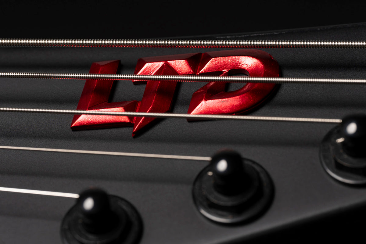 EXL-7 Baritone Black Metal Red Burst Satin