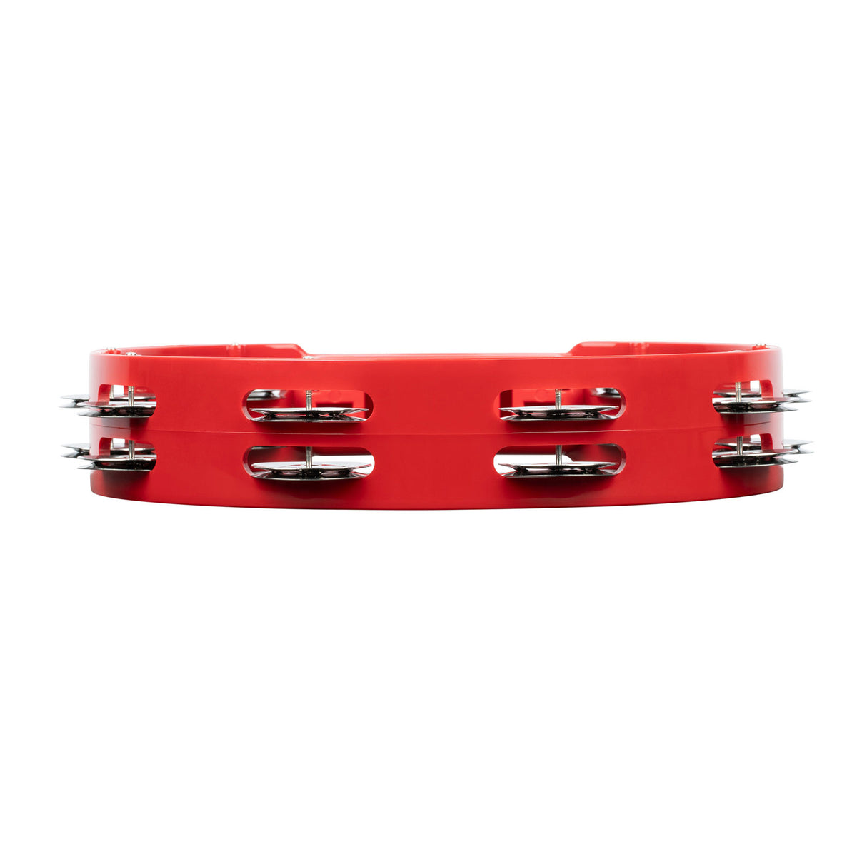 HTT10R - Tambourin Abs Rouge 25CM 1 Rangée de Cymbalette