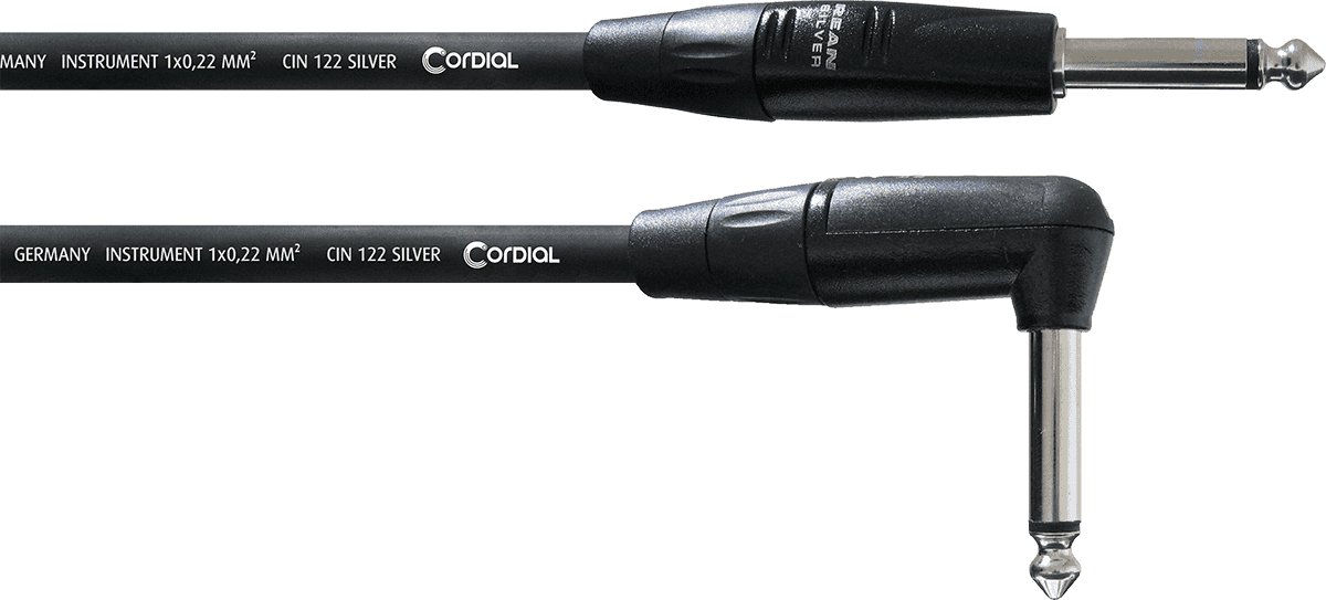 Cable Guitare Jack Droit -coudé 3 M