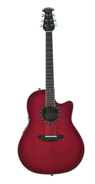 Ovation Standard Balladeer Deep Contour Cutaway Cherry Cherry Burst 2771AX-CCB-G