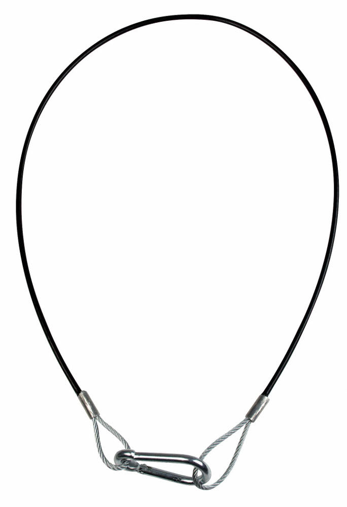 Elingue Securite Diametre 2/3MM / 50 CM Gainee Noir Showtec