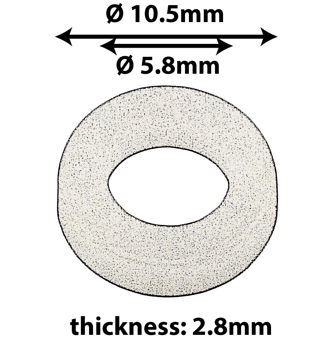 CB-W - Rondelle Nylon Pour Tirant - Blanche (X20)