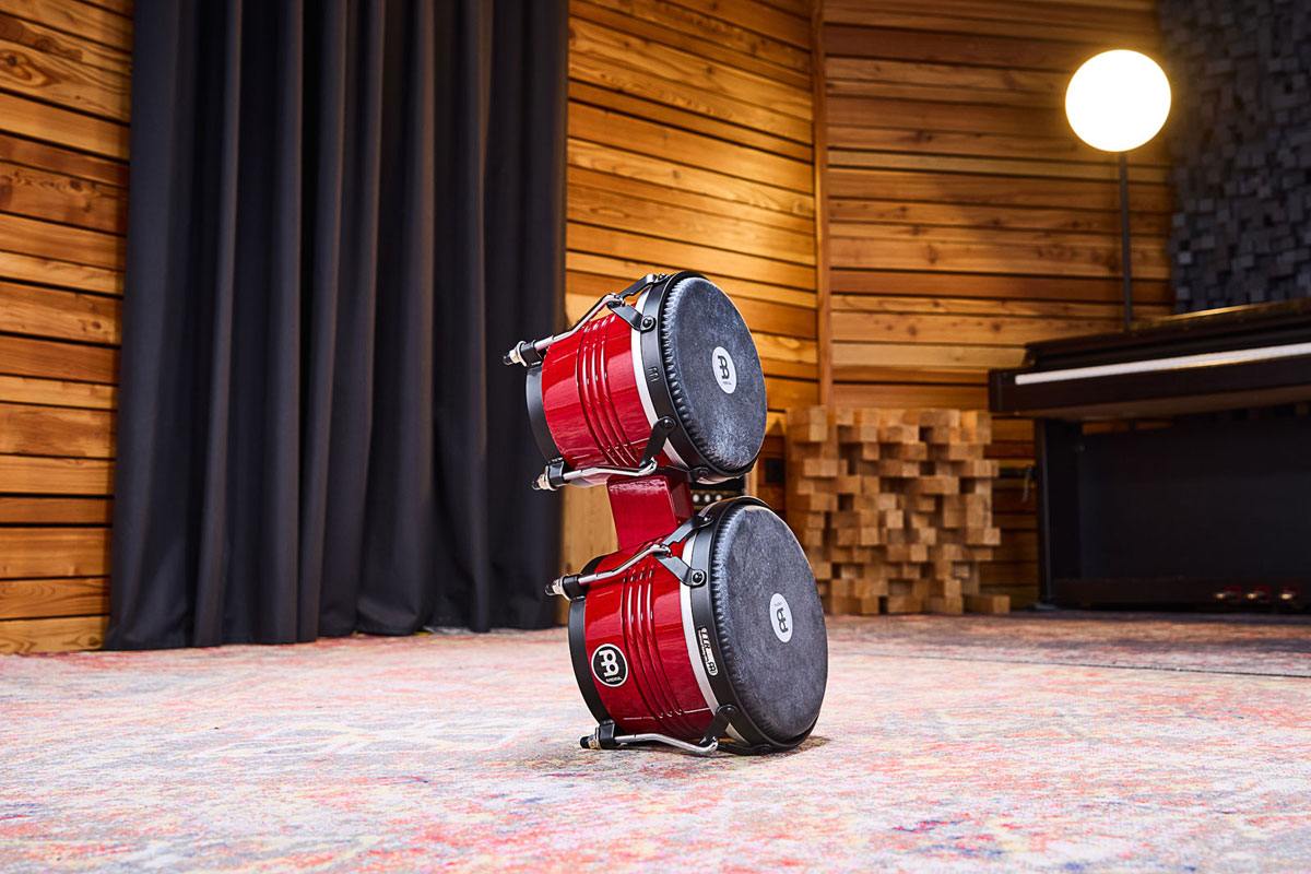 WBTR300WR - Marathon Traditional Bongo 6 3/4" Macho & 8" Hembra - Wine Red