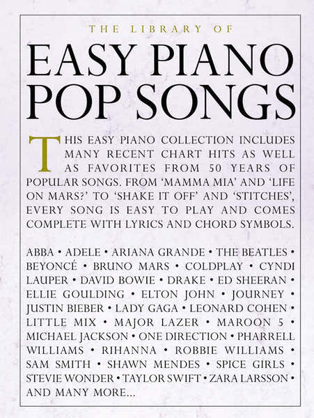 The Library Of Easy Piano Pop Songs
