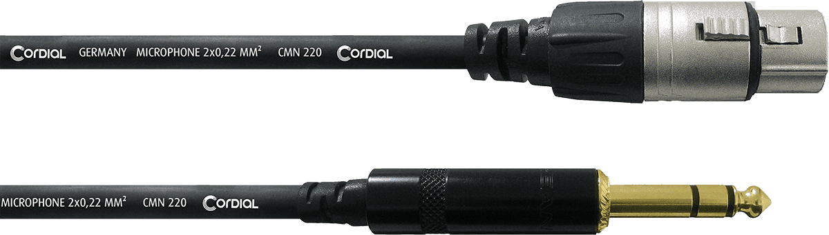Câble Audio Stéréo XLR Femelle/jack Stéréo 3 M