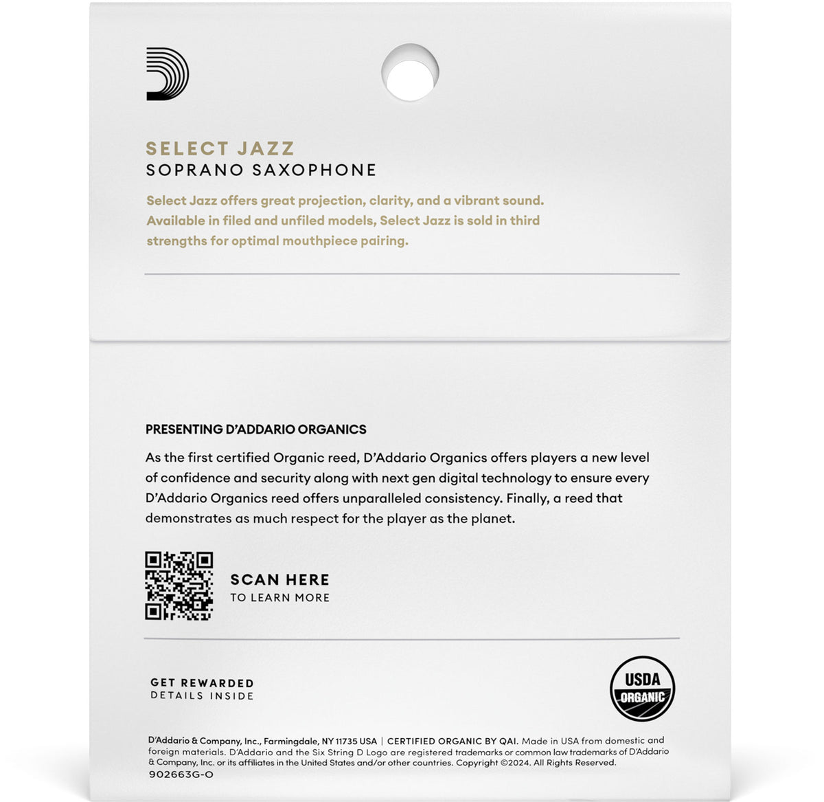 Organic Select Jazz Filed 2 Medium Sax Soprano (x 3)