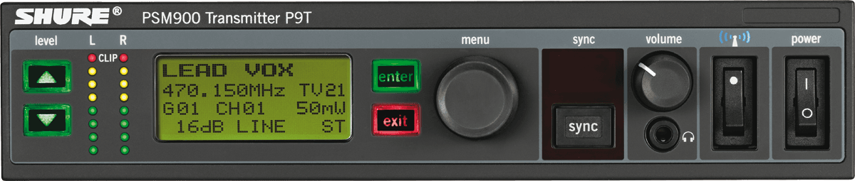 Shure P9TE-G6e - Emetteur PSM900 - 470 506 MHZ