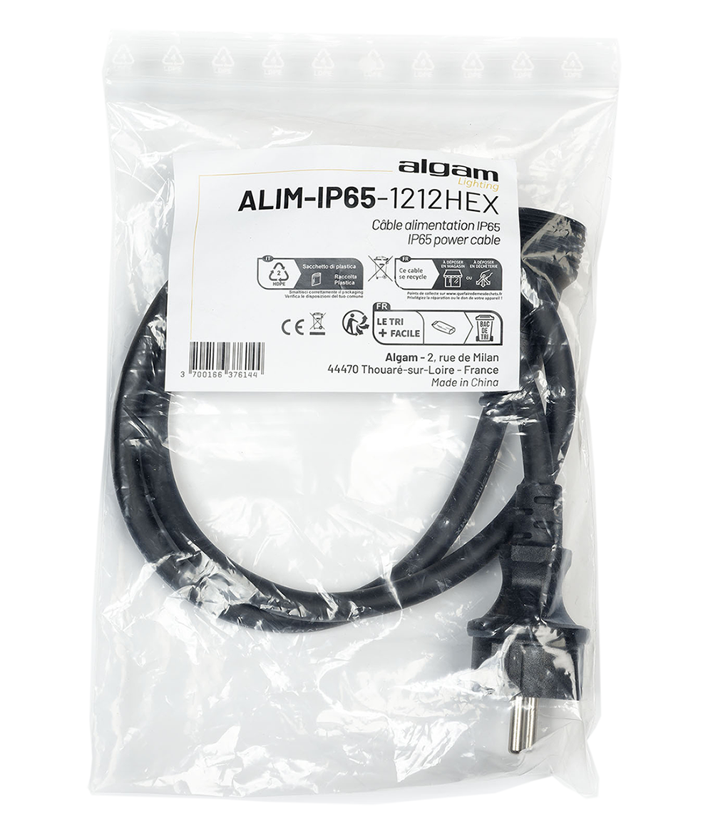 Câble d'alimentation IP65 pour IP Par 1212 Hex
