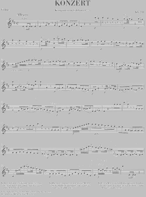 Mozart W.a. - Violin Concerto No. 4 D Major K. 218