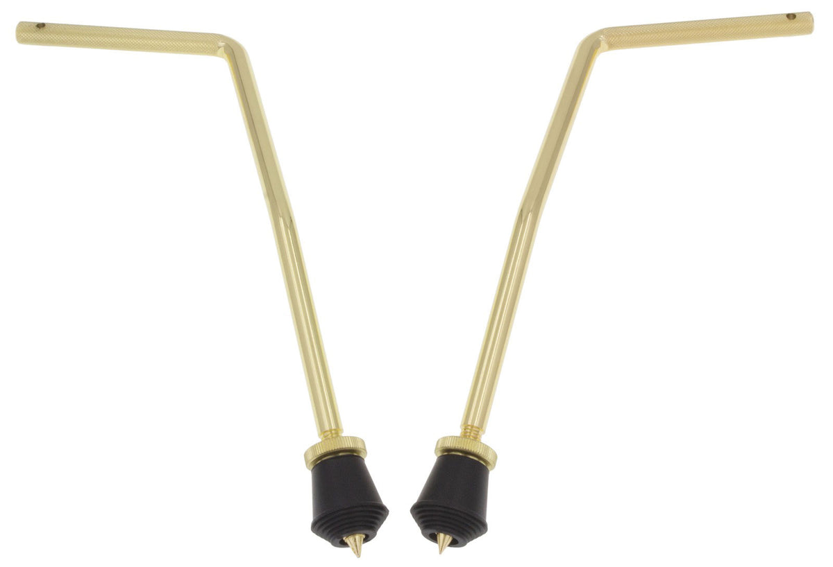BDS7-105-BR Pieds Grosse Caisse Incurvés 10.5mm X2 Dore