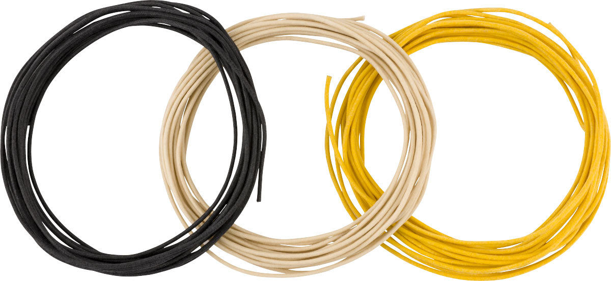Pure Vintage Cloth Wire 22 AWG 15" Black White Yellow