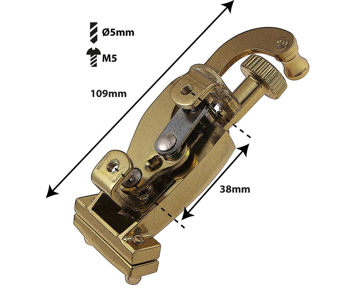 STO7BR - Déclencheur "deluxe" Timbre Doré 38mm