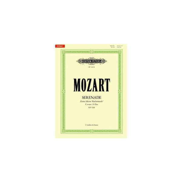 MOZART W.A - SERENADE C-DUR "GANZ KLEINE NACHTMUSIK" KV 648 - 2 VIOLONS & PIANO