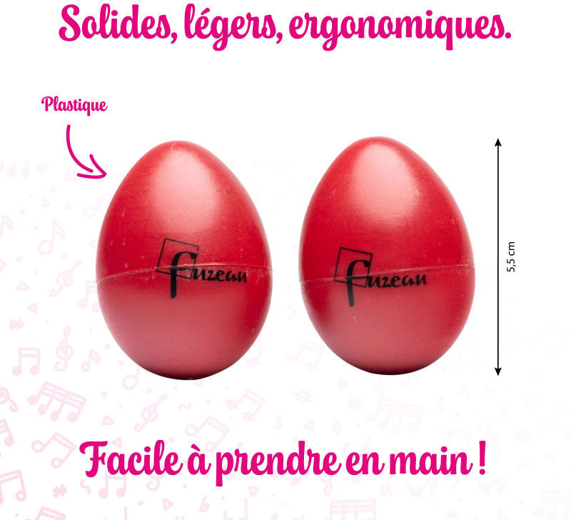 Lot De 3 Paires D'oeufs Sonores Colorés