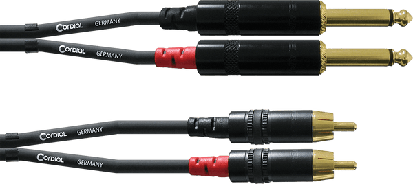 Câble Audio Double Jack Mono - RCA 60 CM