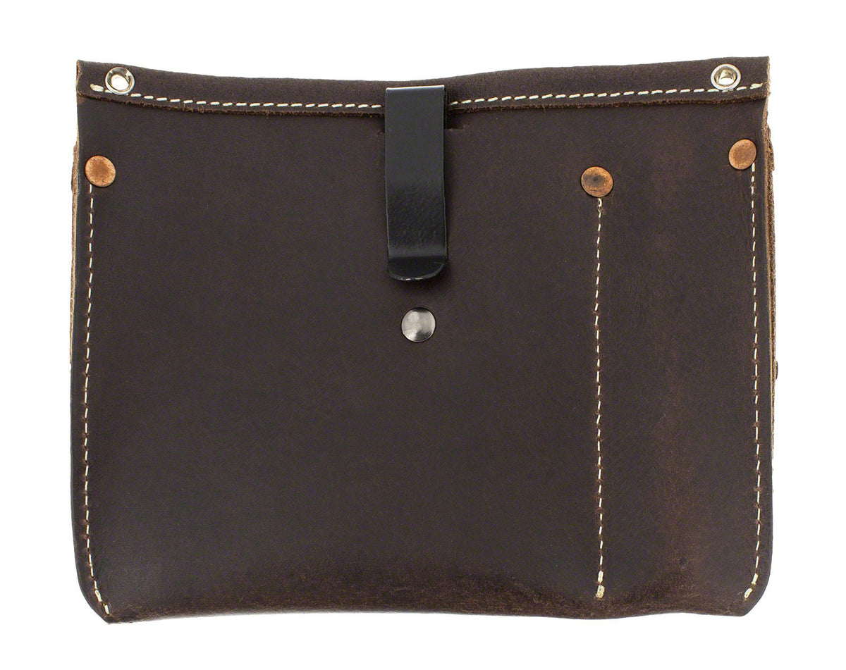 Pochette De Rangement En Cuir - Marron