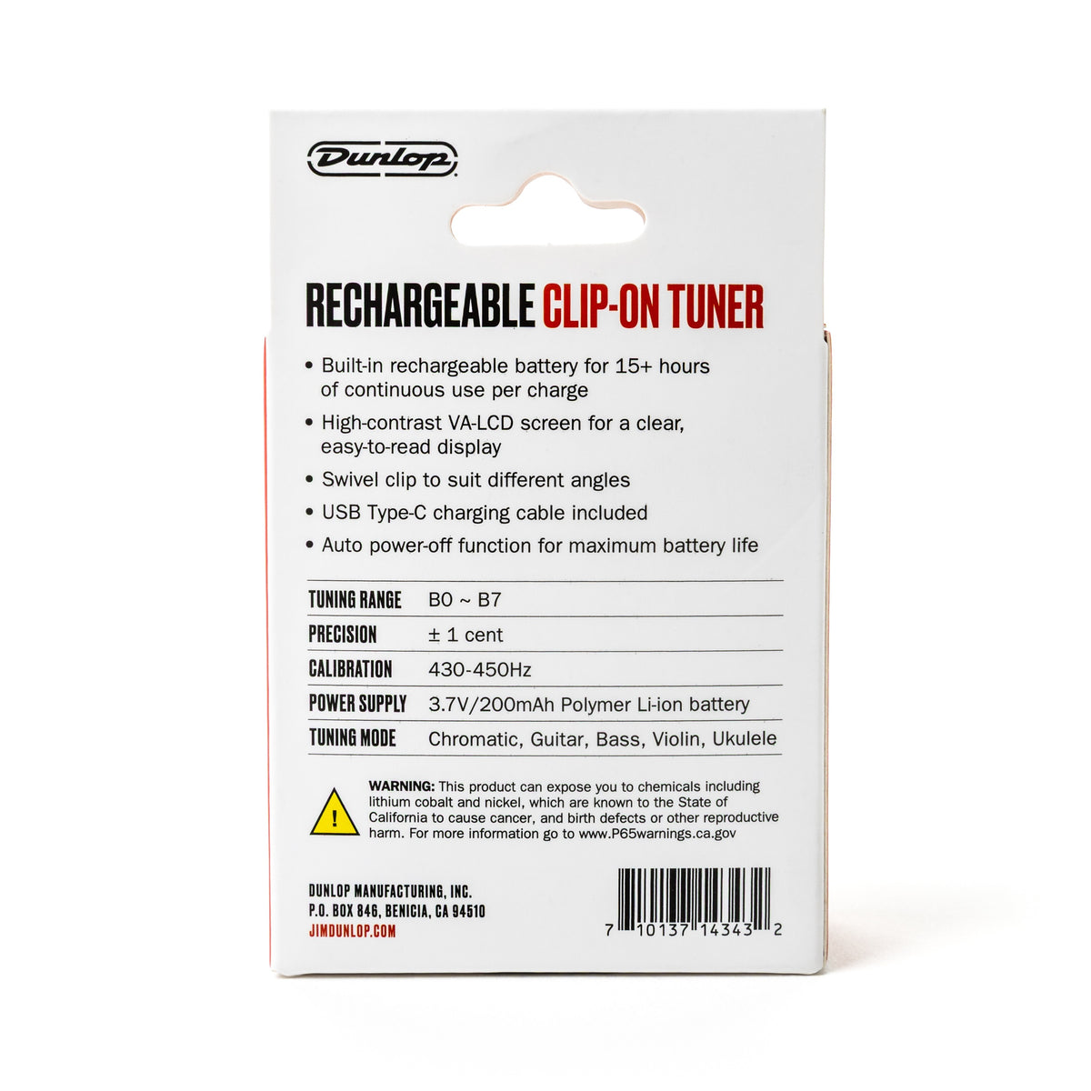 Accordeur pince rechargeable
