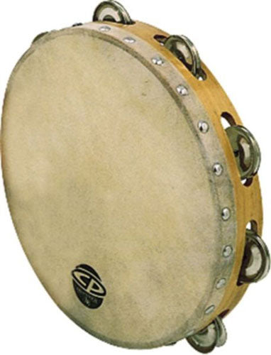 Latin Percussion CP379 Tambourin Tambour De Basque 10" Simple Rangee