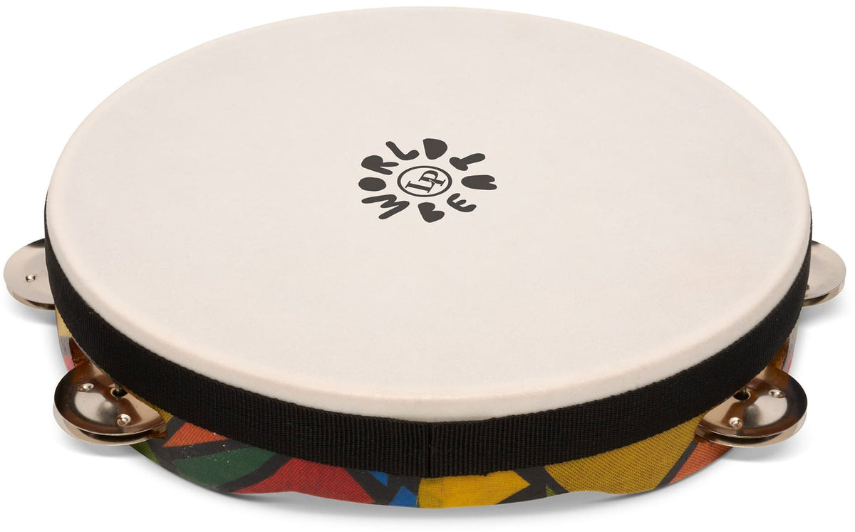 Tambourins World Beat Single Row Avec Peau LP7023 10 Pouces