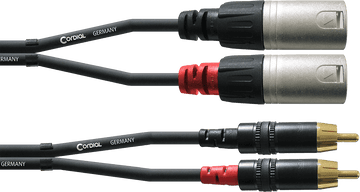 Câble Audio Double XLR Mâle/RCA 1,5 M