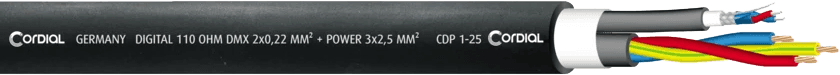 Câble Hybride XLR 5 Points + Powercon 2,5 Mm True1 - 5M