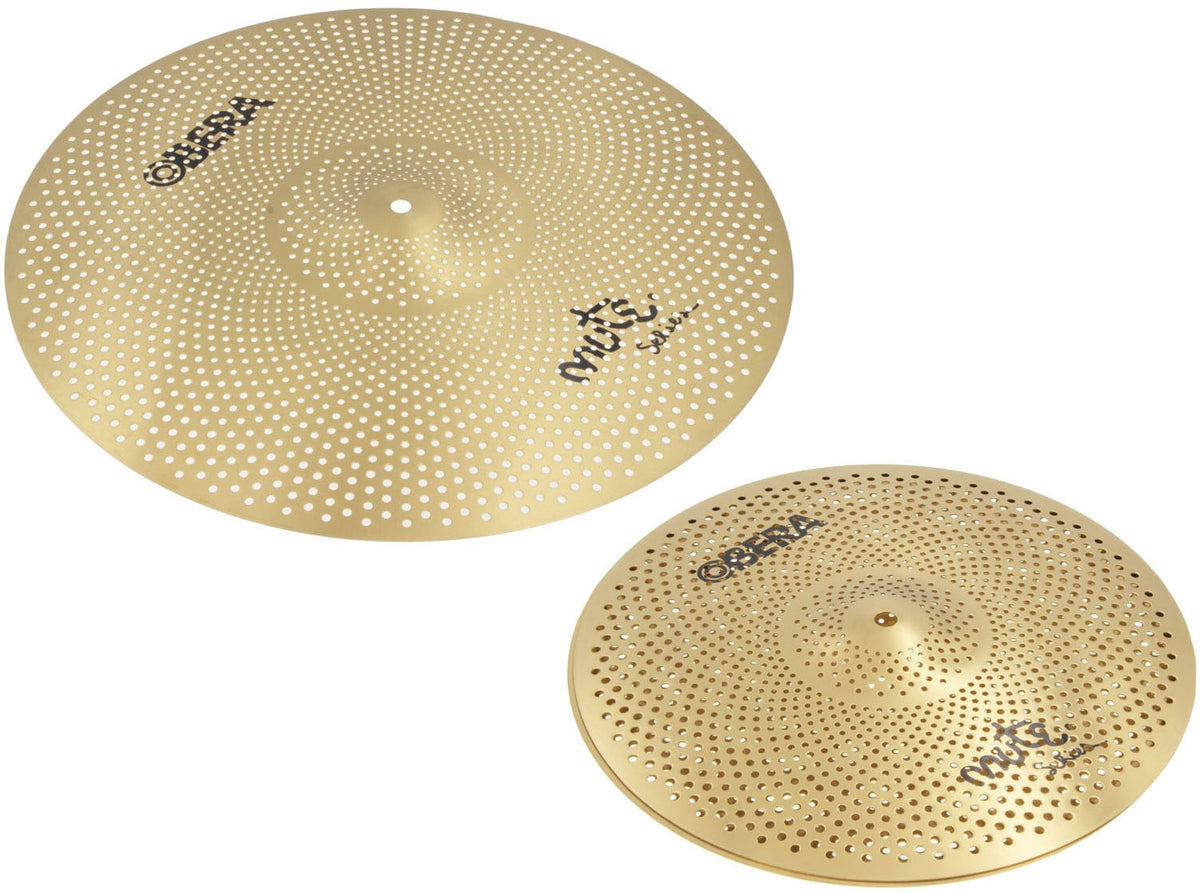 Set 2 Cymbales Silencieuces Mute - 14" 20" - Finition Brass